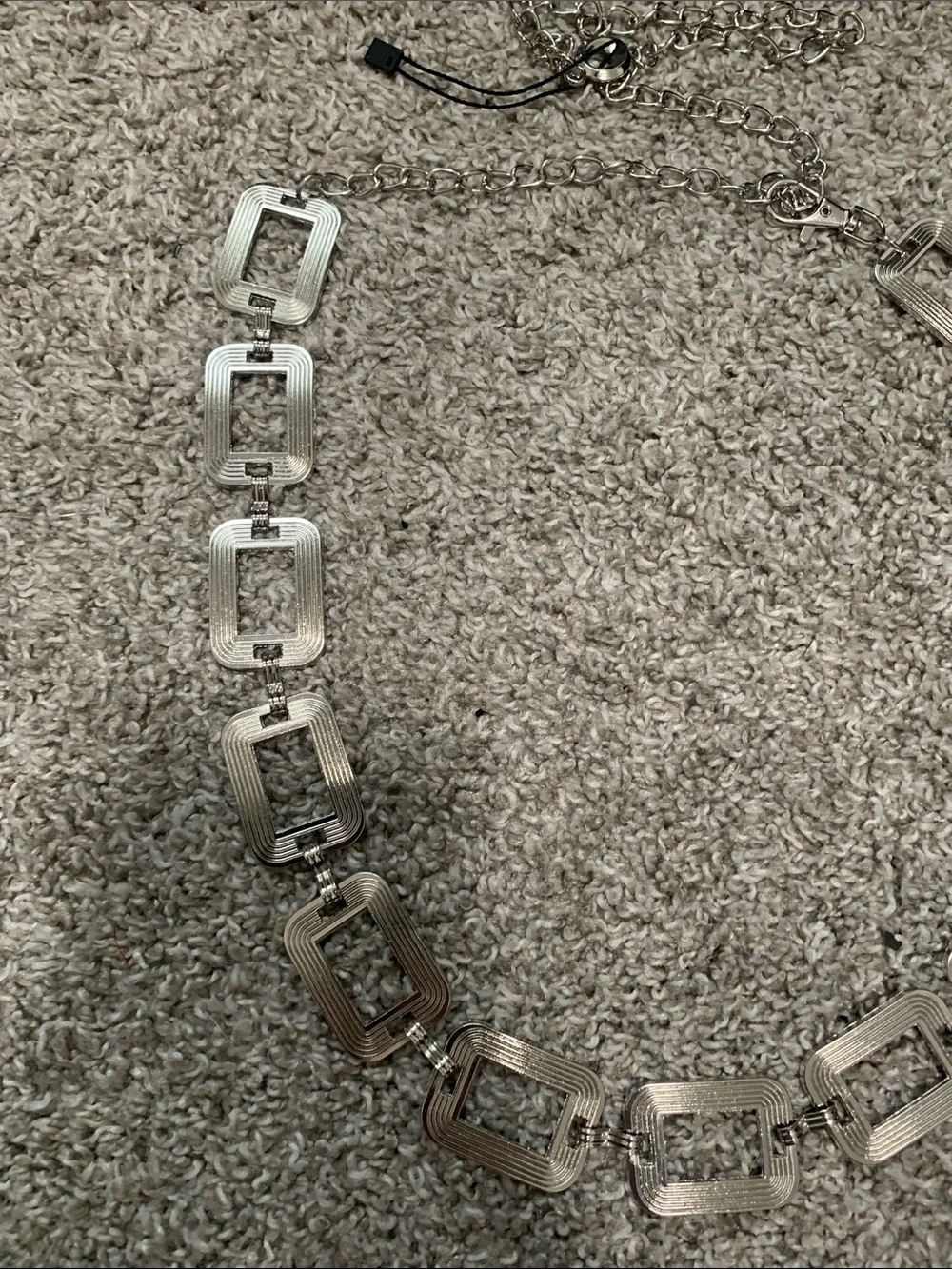 Y2K Style Rectangle Chain Belt